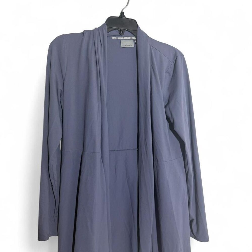 Athleta Women Blue purple open drape front cardigan | Medium | Cozy loungewear - Picture 2 of 8